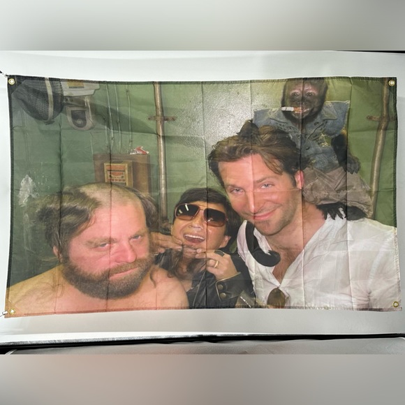 The Hangover Party Scene 3x5 feet with 4 brass grommets - Picture 2 of 2